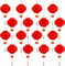 16-Piece Red Paper Lanterns – Lunar New Year 2026 & Spring Festival Party Decorations for Wedding & Restaurant
